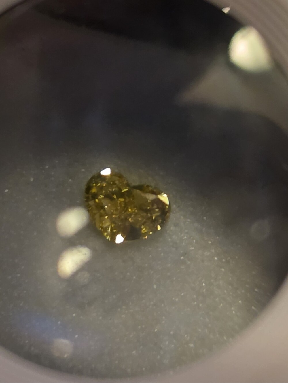 Yellow Heart-Cut LAB diamond